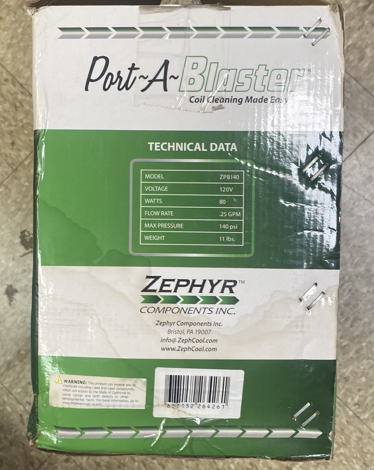 Works See Pics ZPB140 Port A Blaster HVAC Coil Cleaning Portable Pressure Washer