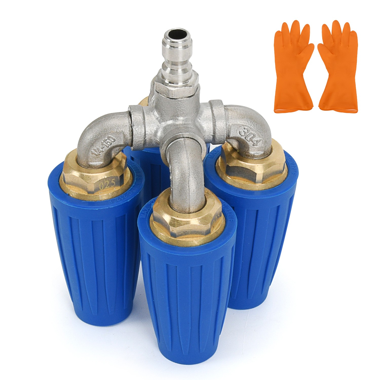 4-in-1 Rotating Turbo Nozzle Pressure Washer Tip 1/4″ Quick Connect 4000 PSI