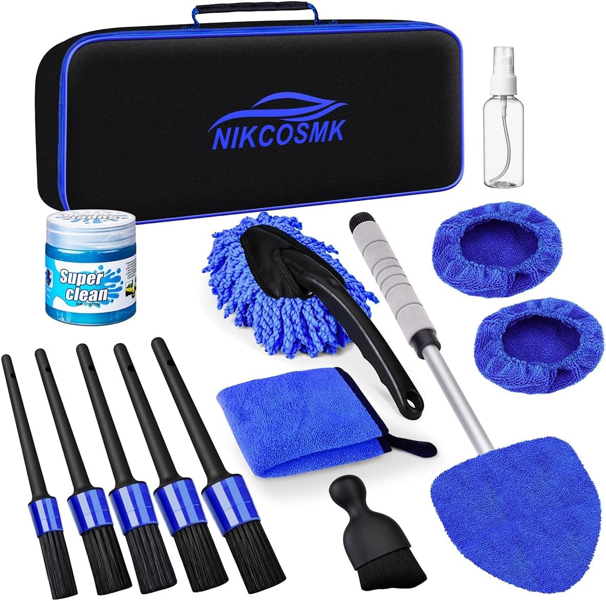 Windshield Cleaner Tool, 15Pcs Car Interior Detailing Kit, Cleaning Kit…