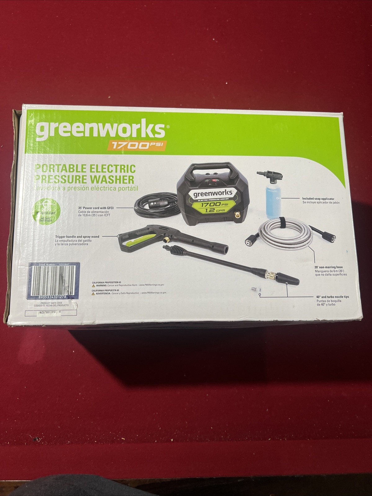 Greenworks 1700 PSI 1.2 GPM Electric Pressure Washer