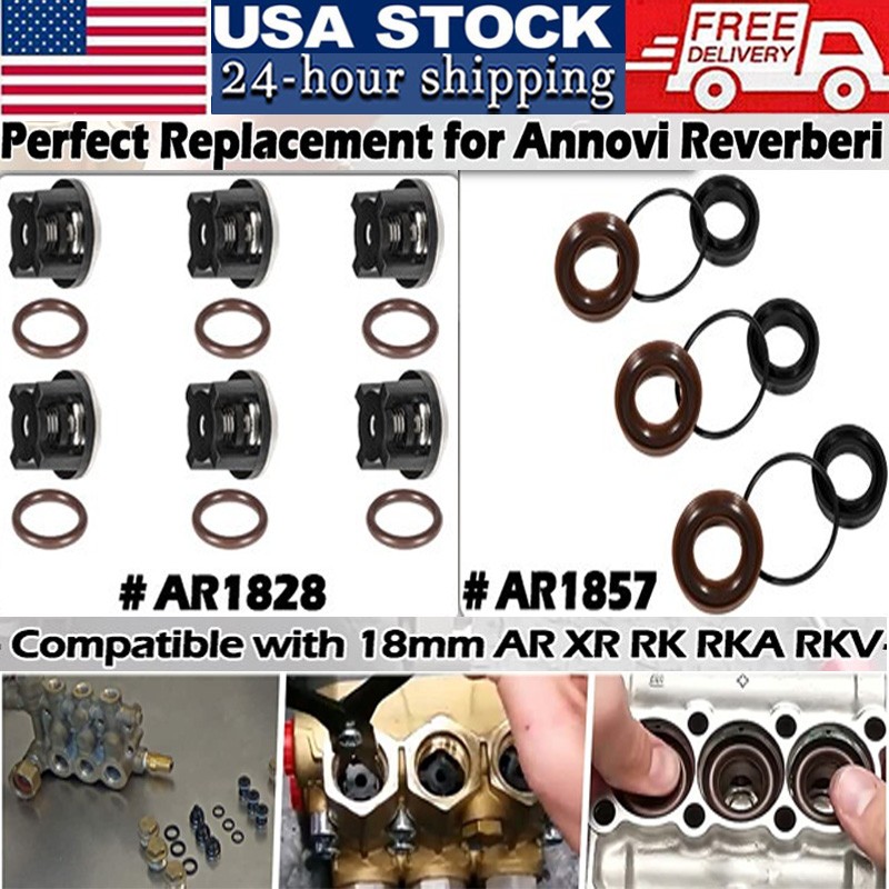 AR1828 Check Valve Kit & AR1857 Pressure Washer Packing Kit for Annovi Reverberi