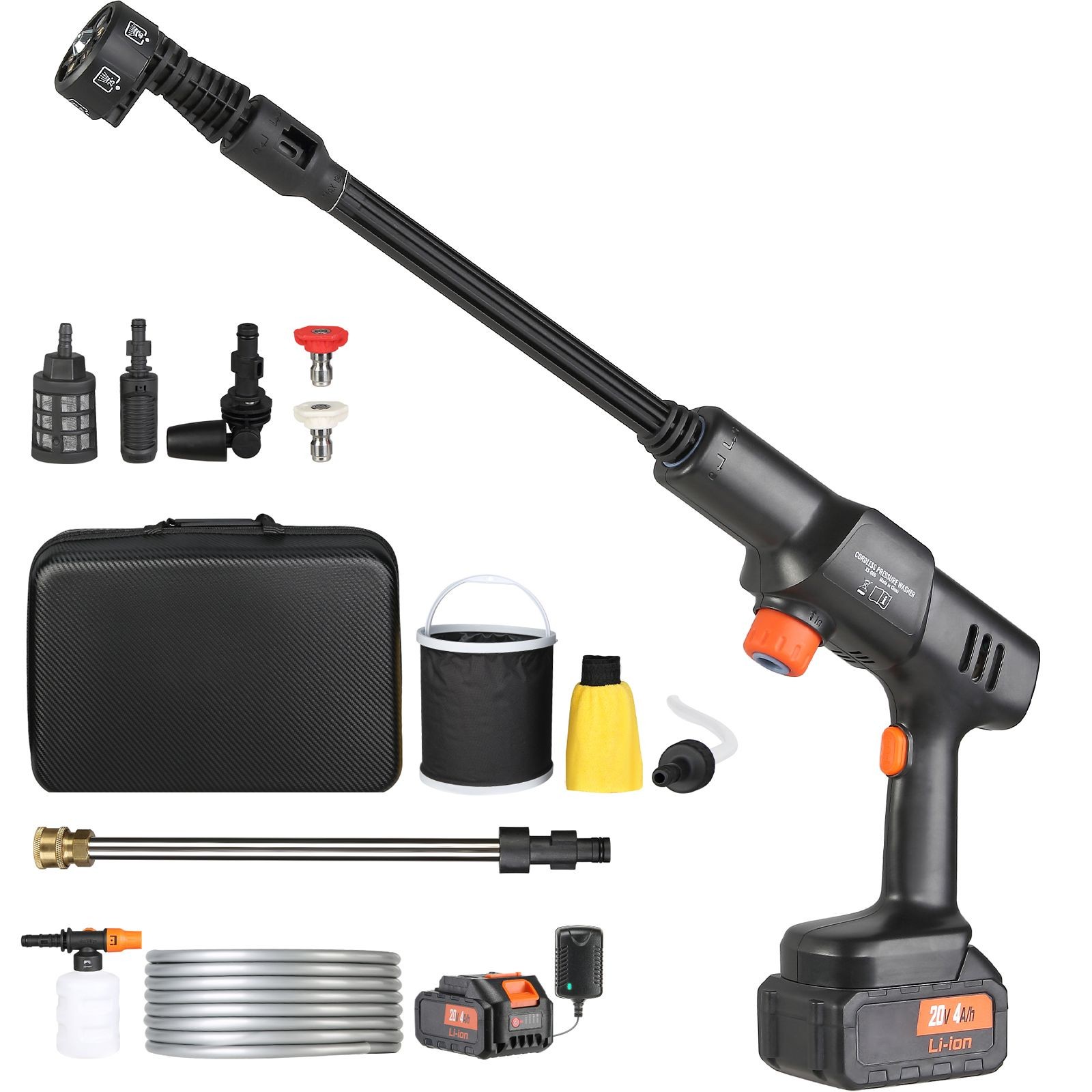 Cordless Pressure Washer, 652 – PSI 1.0 GPM Portable Power Cleaner, Handheld