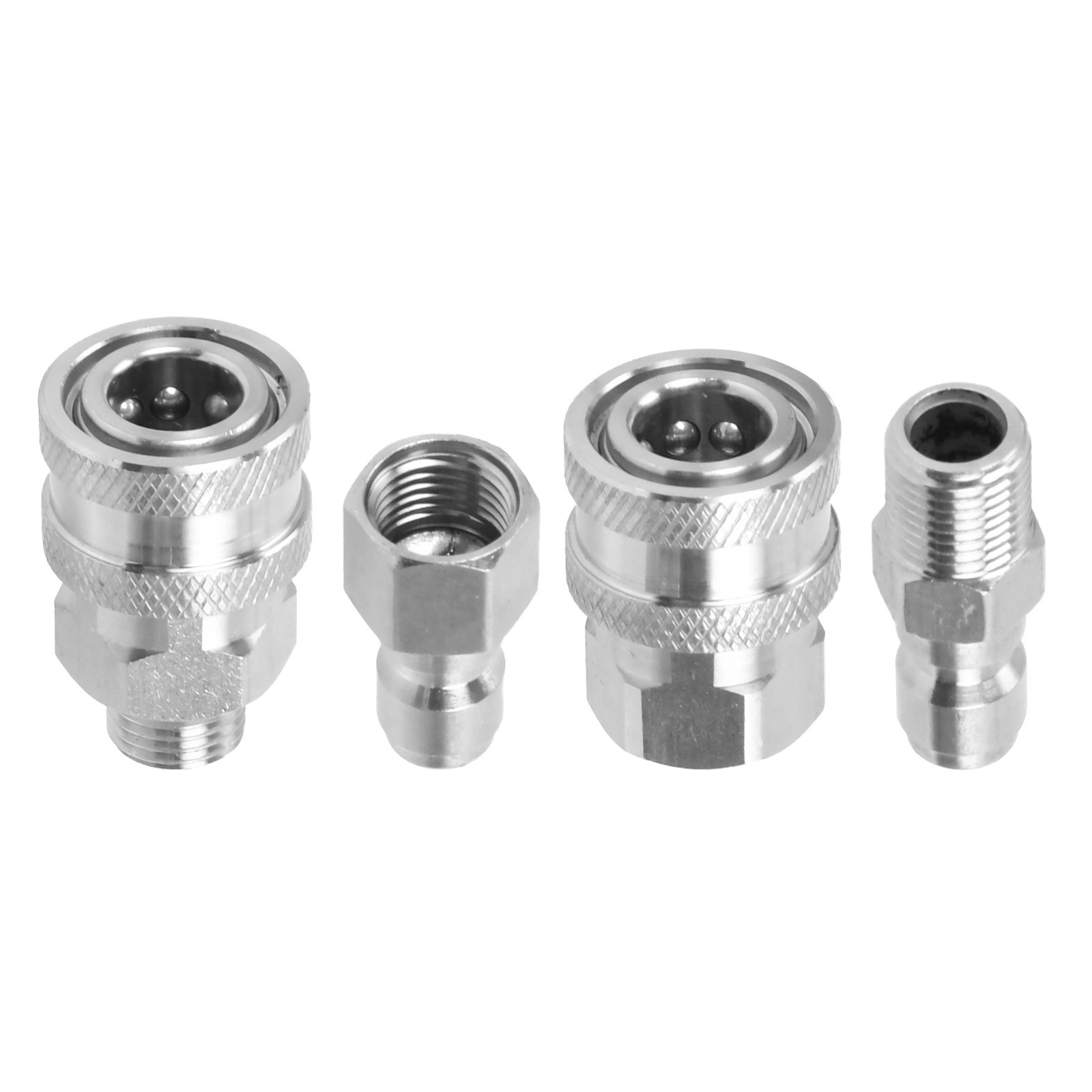 4Pcs Pressure Washer Quick Connect Fitting 1/4″ NPT Male Female Thread Adapter