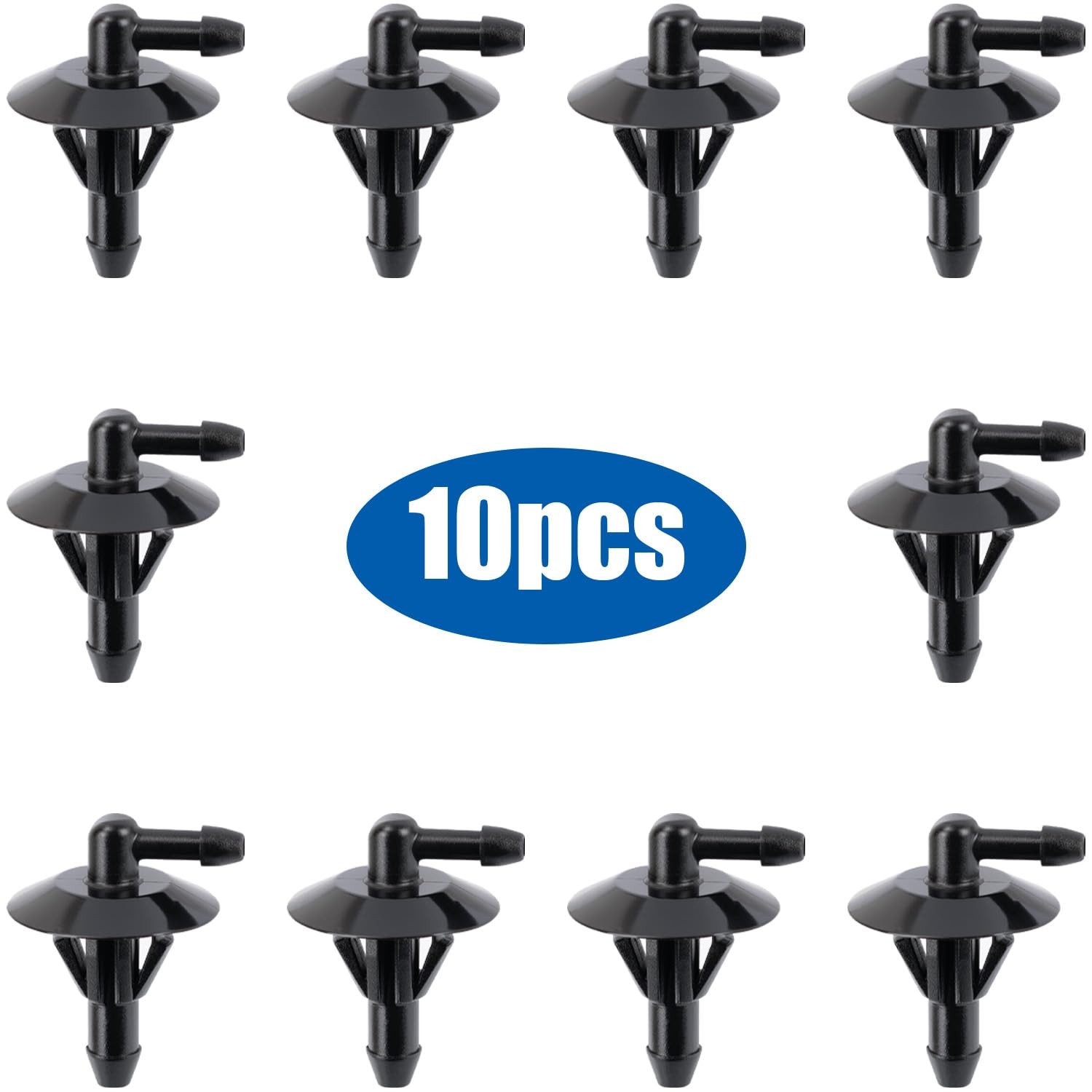 OAUTOO 10pcs Windshield Washer Hose Connector Elbow Type 10 Count, Black