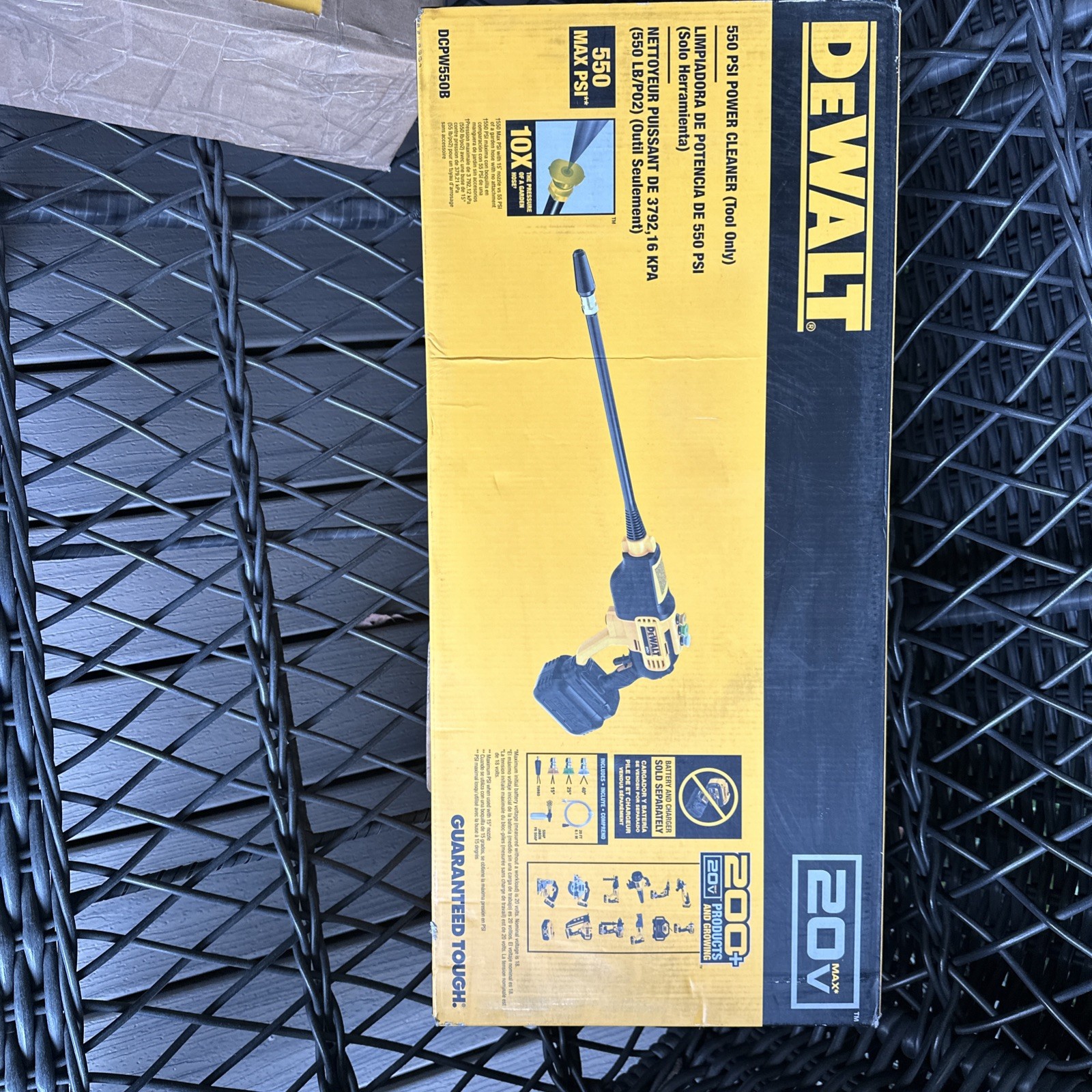 DEWALT 20V MAX 550 PSI Cold Water Pressure Washer (Tool only) (HPB023174)