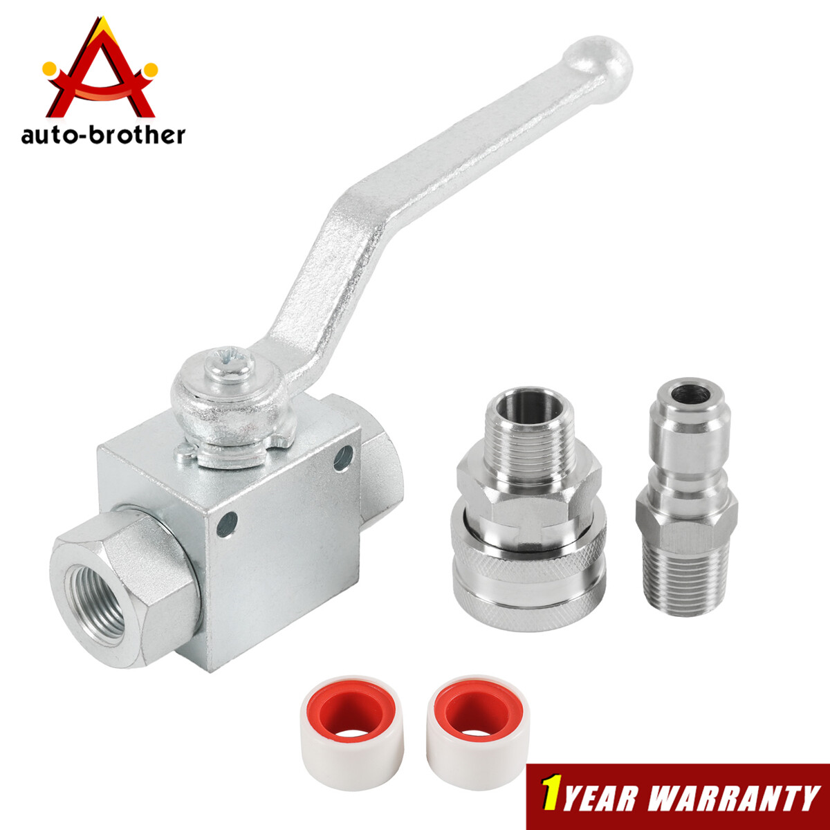 3/8″ Ball Valve fitting Female Out for Pressure Washers Max 4500 PSI 3/8″
