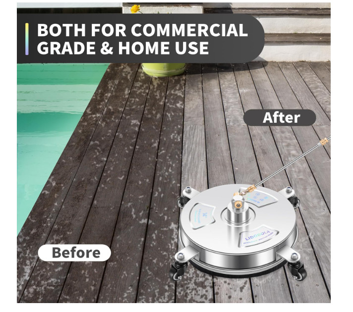 Edou Direct Surface Cleaner with Wheels & Wand +