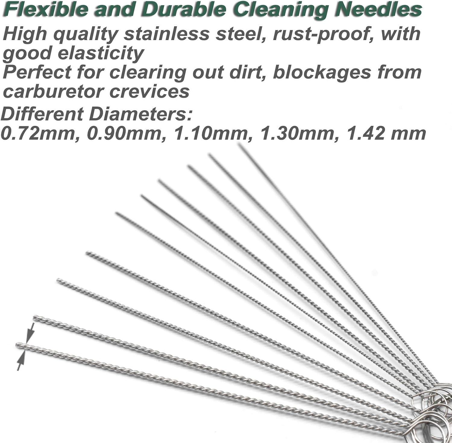 Carburetor Cleaner Tool Kit 10 Needles 5 Brushes