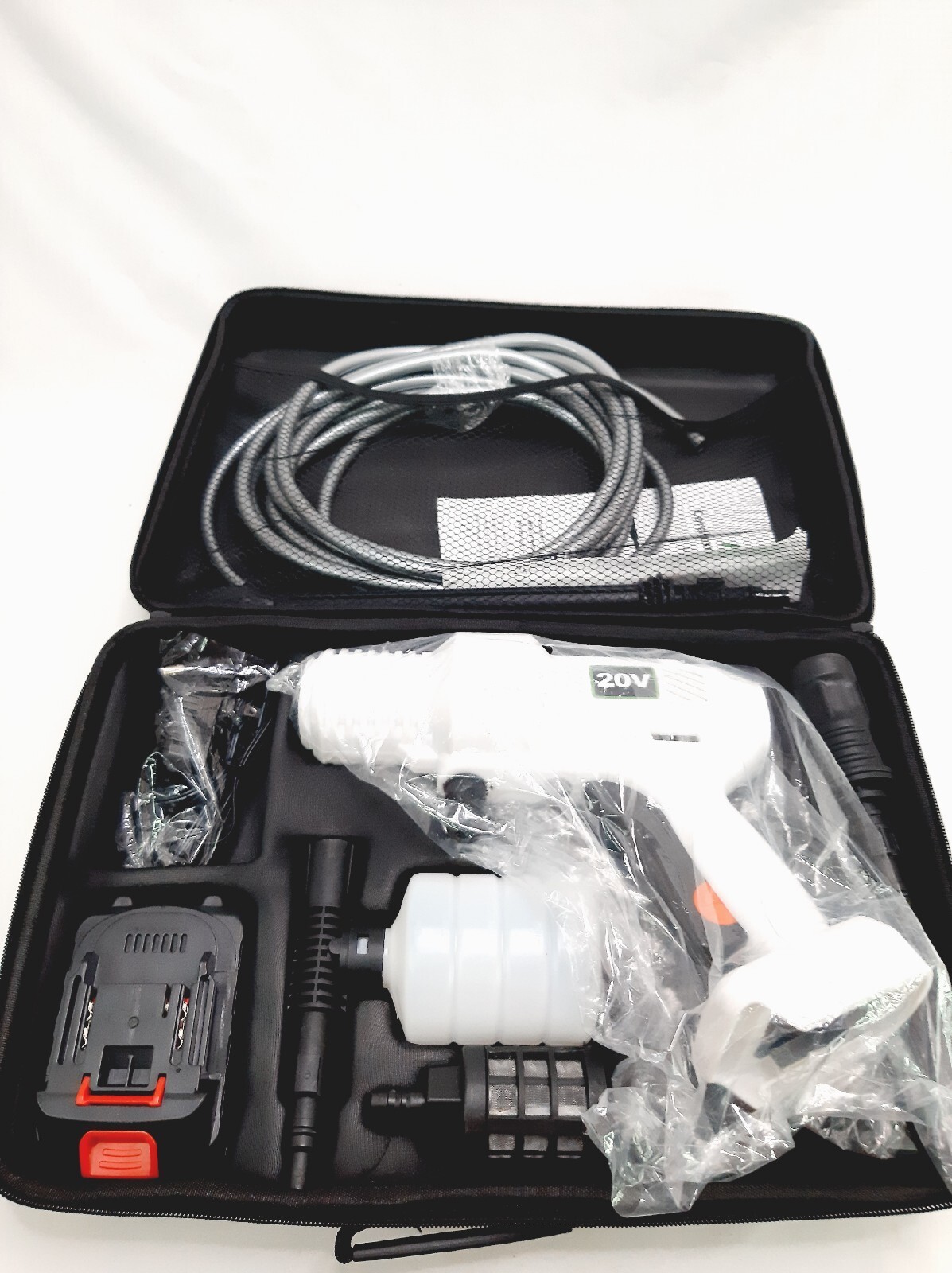 Cordless Pressure Washer 21V Rechargeable Battery 652PSI 3 Speed 1.18 GPM Aihand