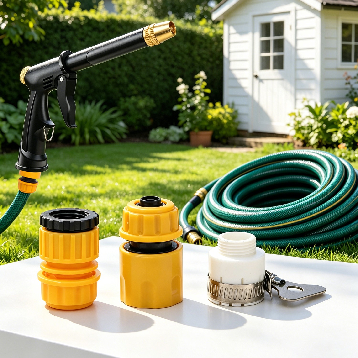 High Pressure Water Spray Gun – Brass Nozzle for Car Wash&Garden Hose Heavy Duty