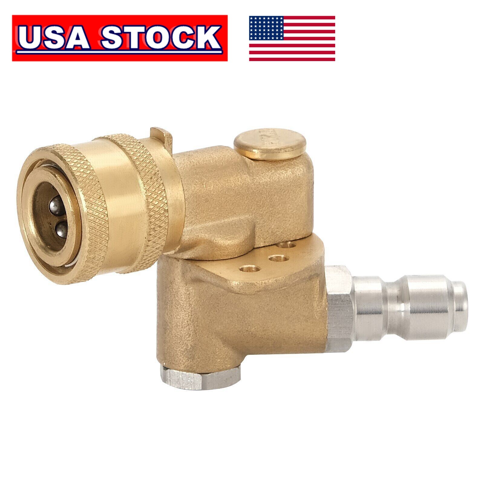 Pivoting Coupler for Pressure Washer Spray Nozzle, Gutter Cleaner Attachment for