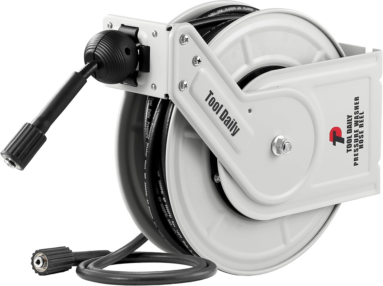 Tool Daily Retractable Pressure Washer Hose Reel 60FT