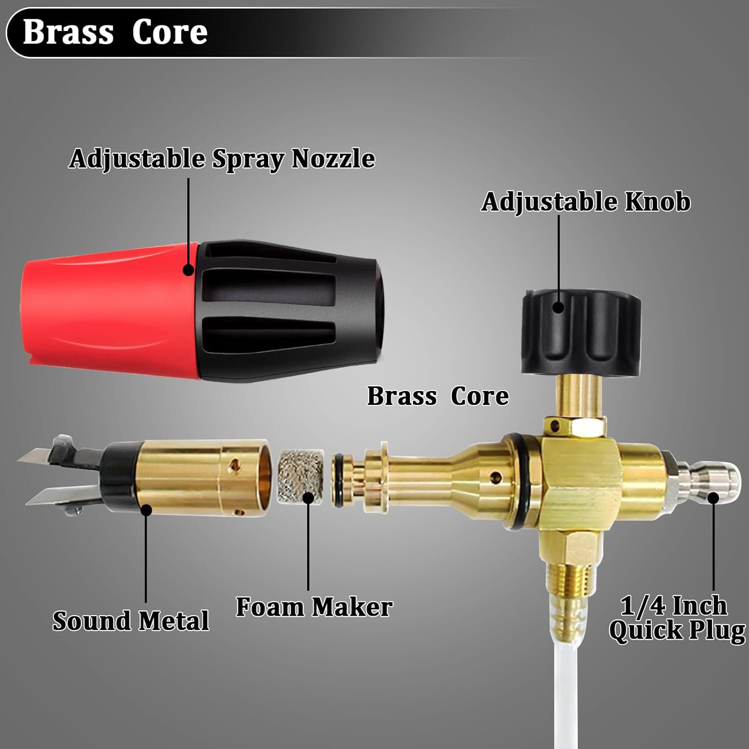 Snow Foam Lance Cannon Soap Bottle Sprayer For Pressure Washer Gun Jet Car Wash