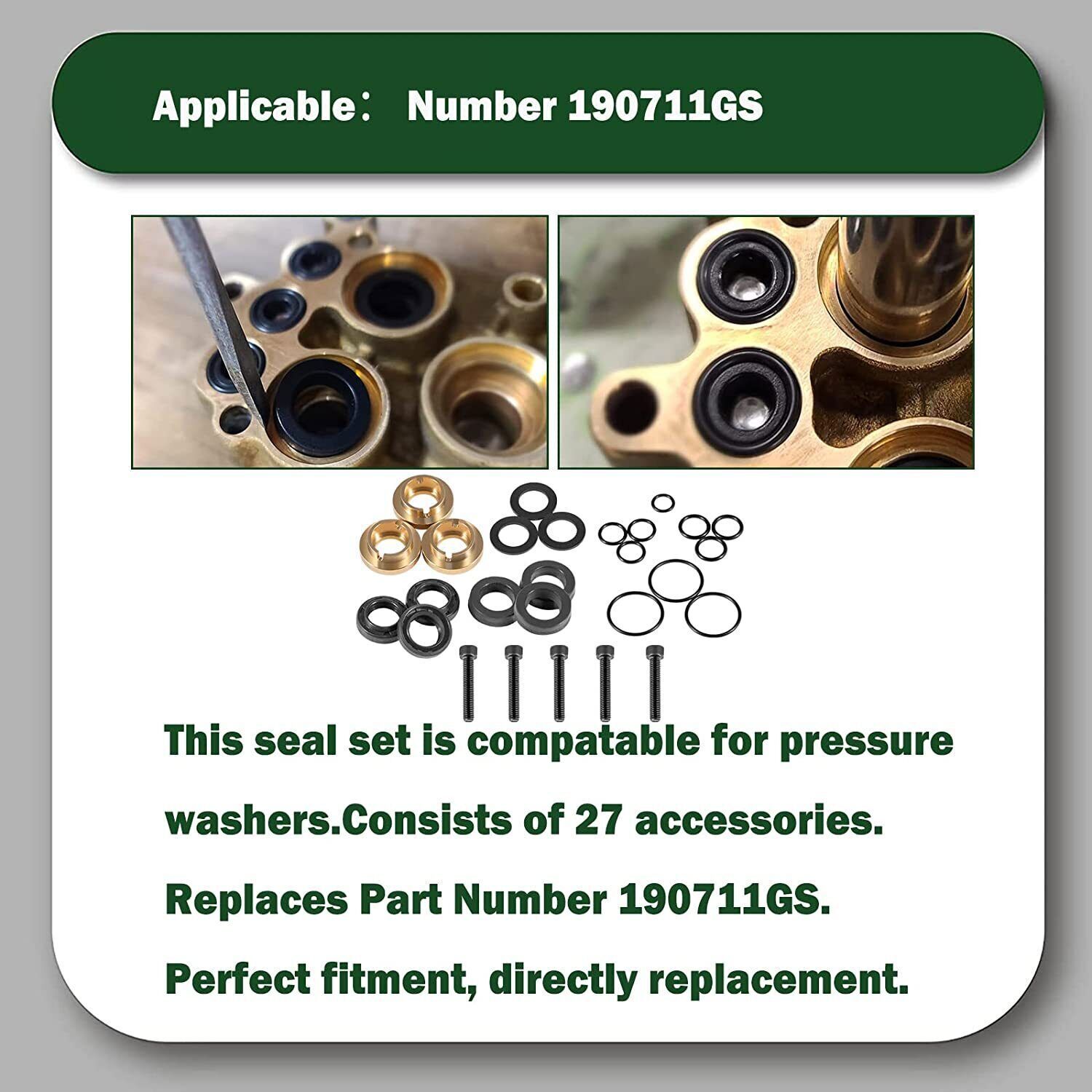 Upgraded Pressure Washer Seal Kit Used on Some Medium Frame Pressure Washer Pump