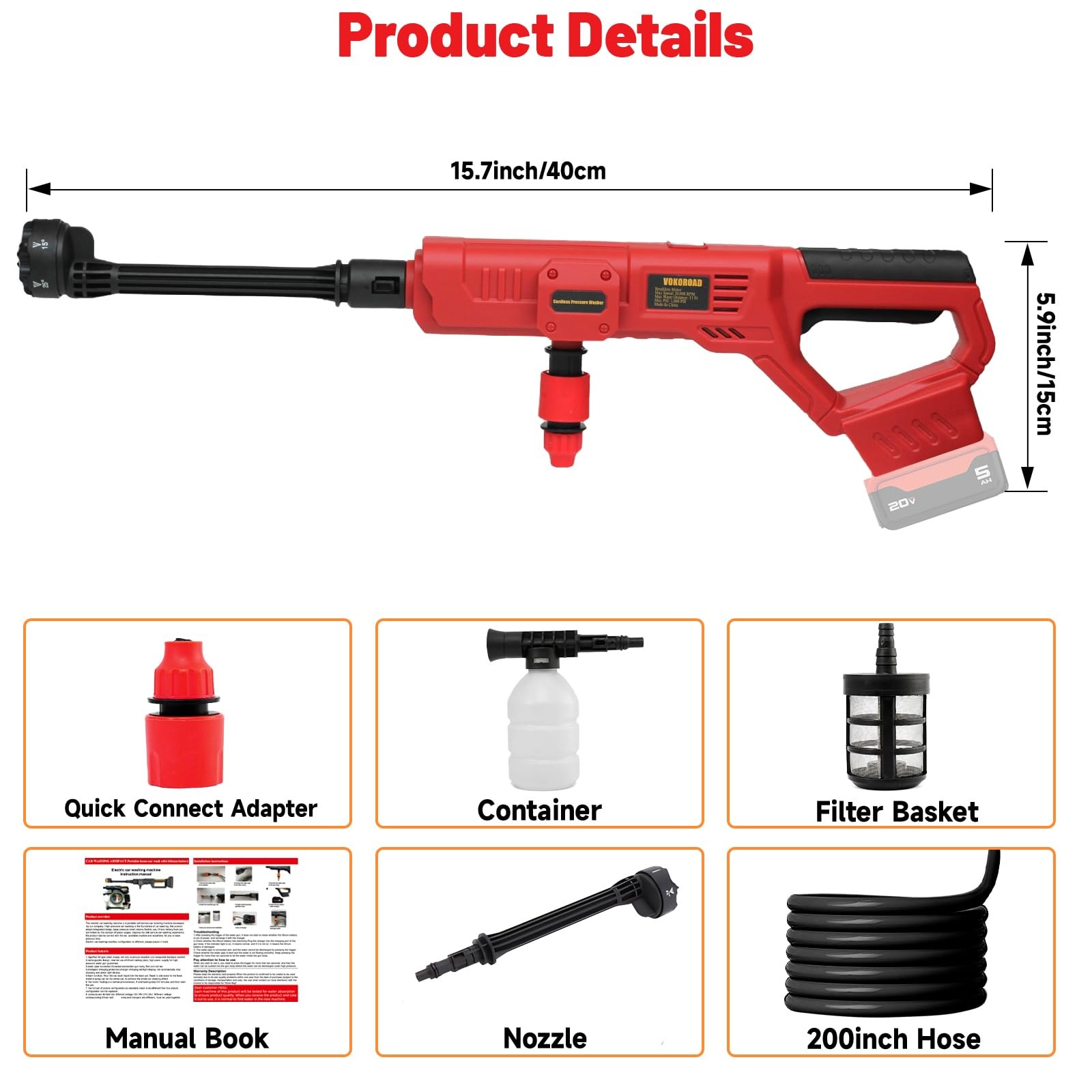 Cordless Cleaner Tool for Milwaukee M18 Battery, Portable Handheld Car Cleane…