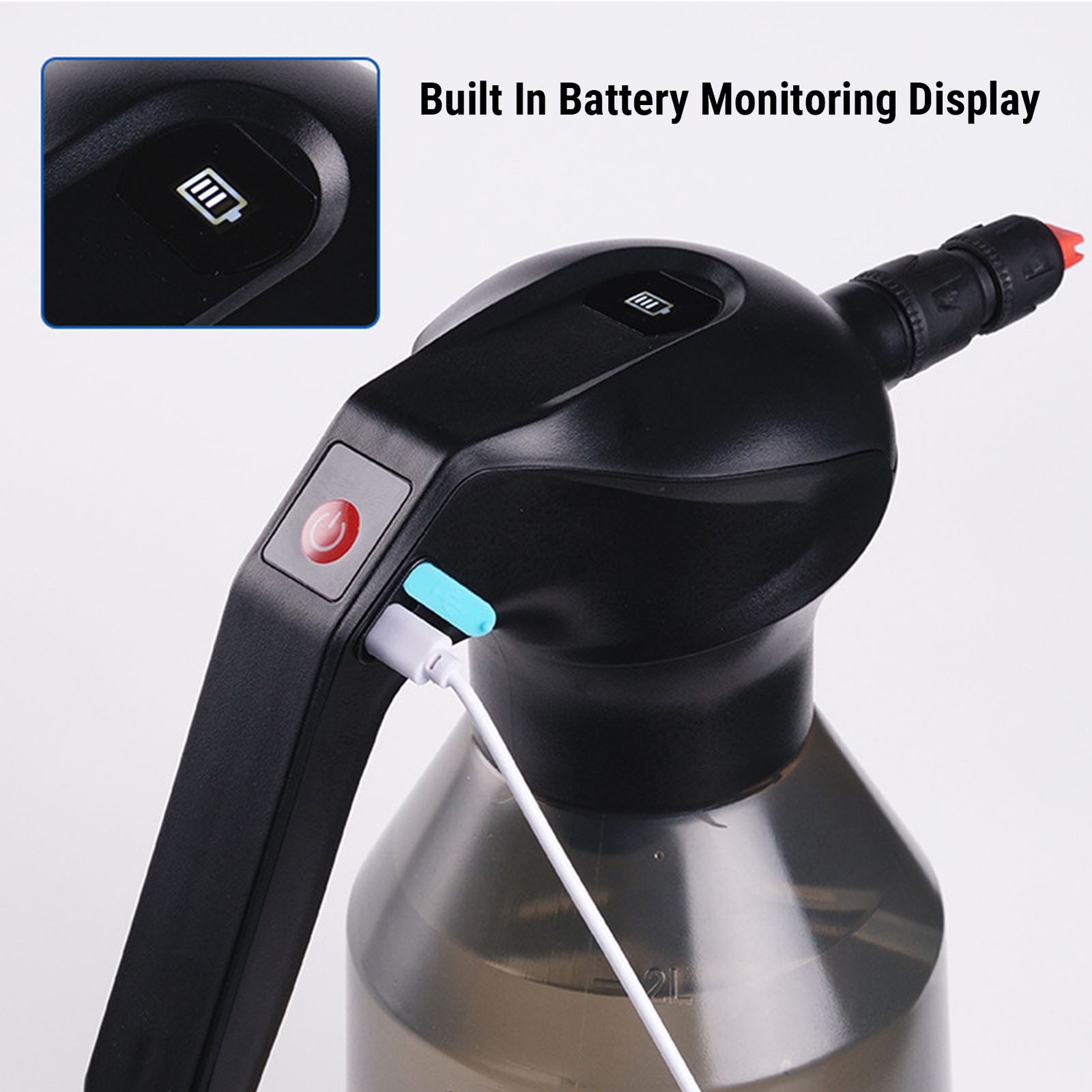 2-Electric Foam Sprayer Large Capacity Cordless Handheld Foam Cannon For Car
