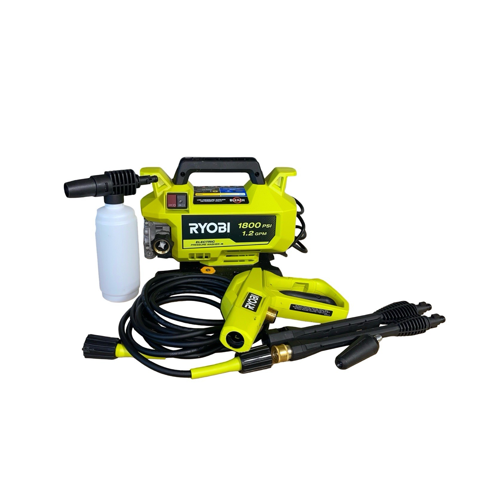 RYOBI 1800 PSI 1.2 GPM Cold Water Electric Pressure Washer RY141803 USED