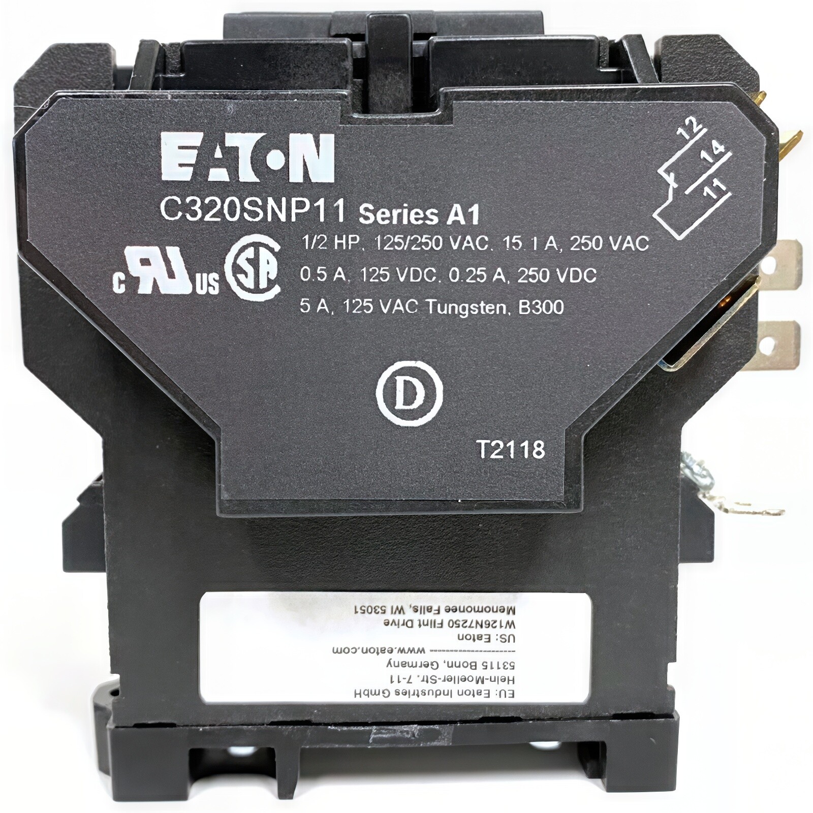 Eaton Contactor, 115V 15 Amp C25DNY151AL