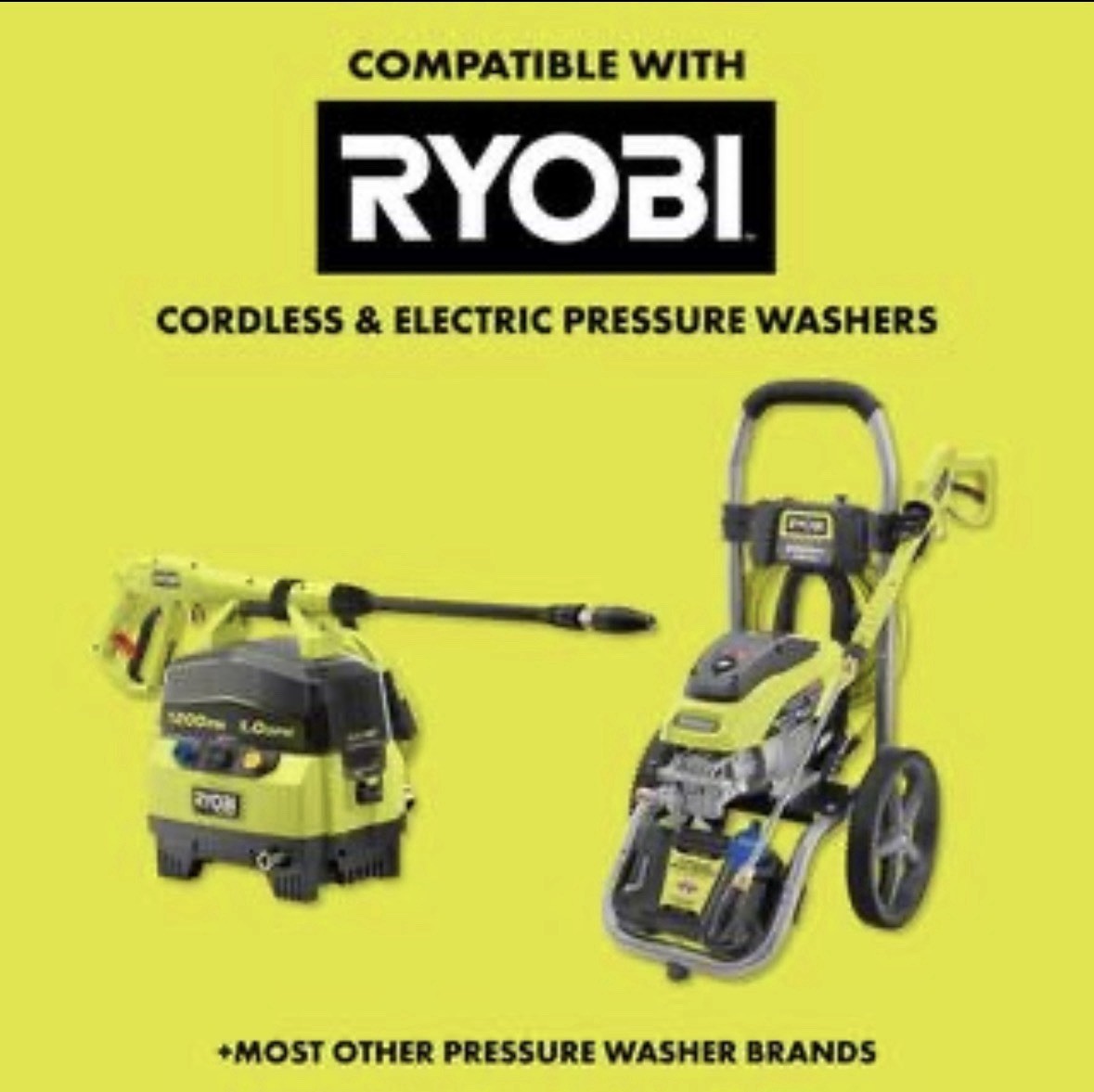 RYOBI 12 in. 3100 PSI Electric Pressure Washer Surface Cleaner w/ Caster Wheels
