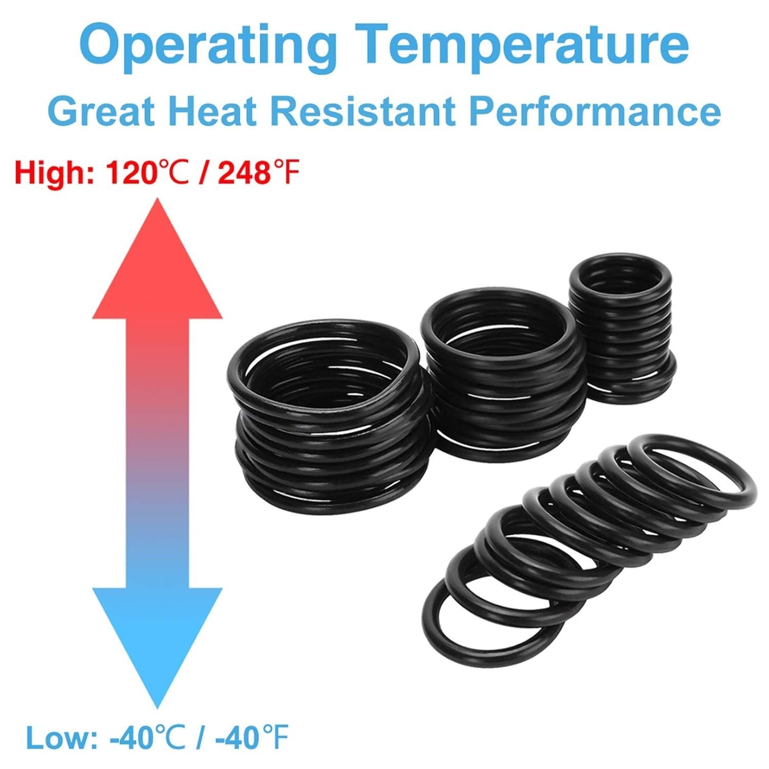 Nitrile Rubber O Ring Kit – 1200 Pcs in 24 Sizes for Plumbing, Automotive & More
