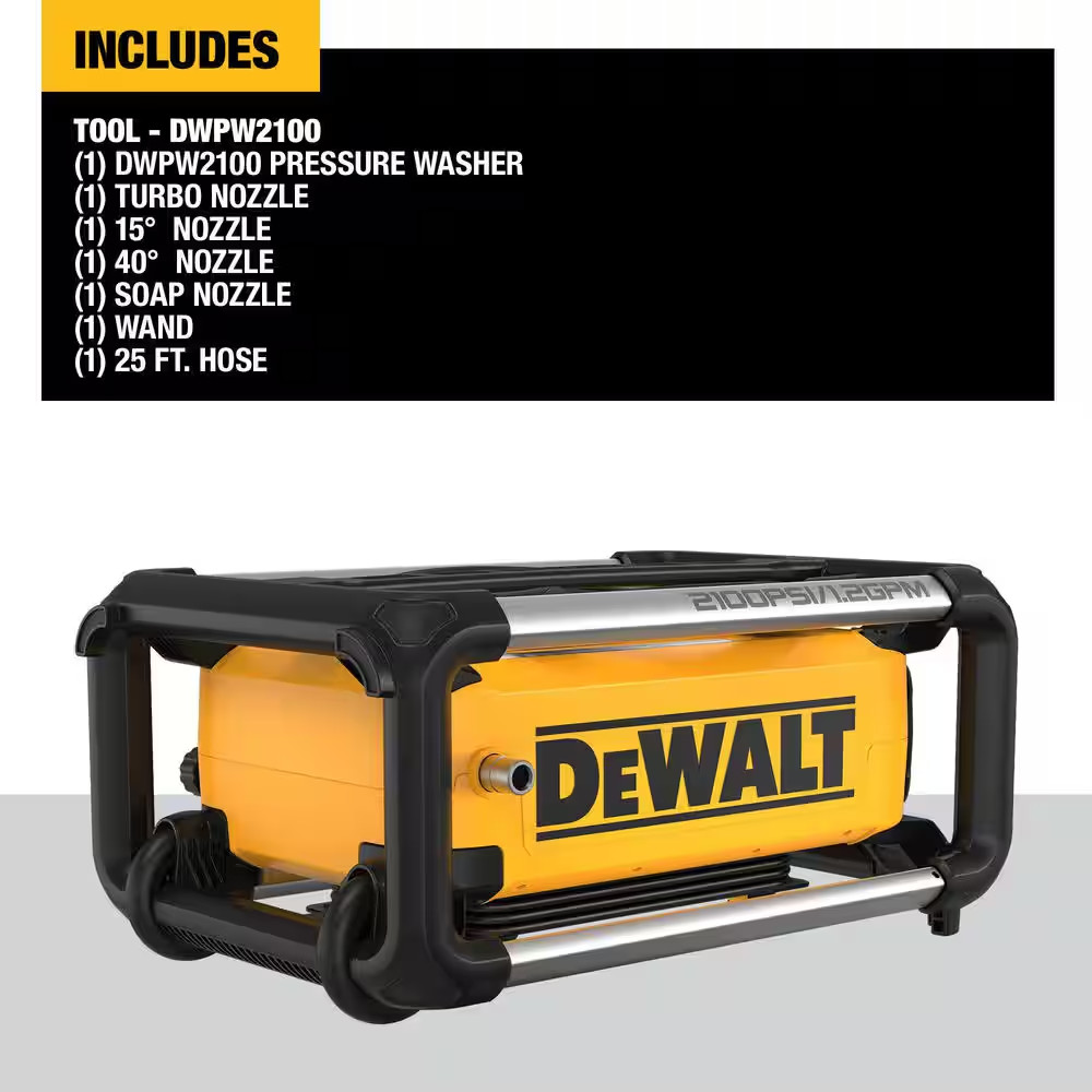 2100 PSI 1.2 GPM 13 Amp Cold Water Electric Pressure Washer with Internal Equipm