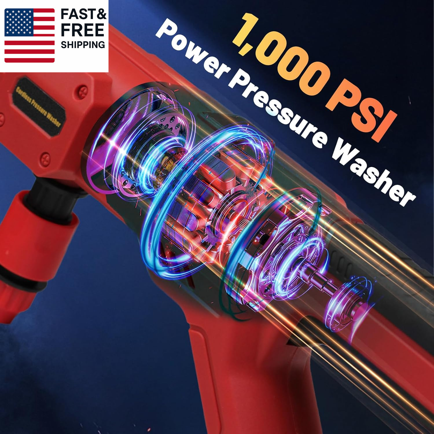 Cordless Pressure Washer for Milwaukee M18 Battery, Portable Cordless Power Wash