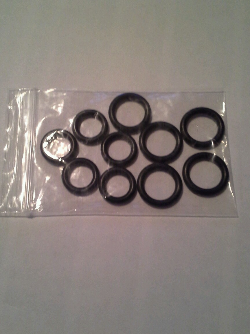 1/4 in & 3/8 in Female Pressure Washer coupler O rings, multi pack (10 pk) Buna