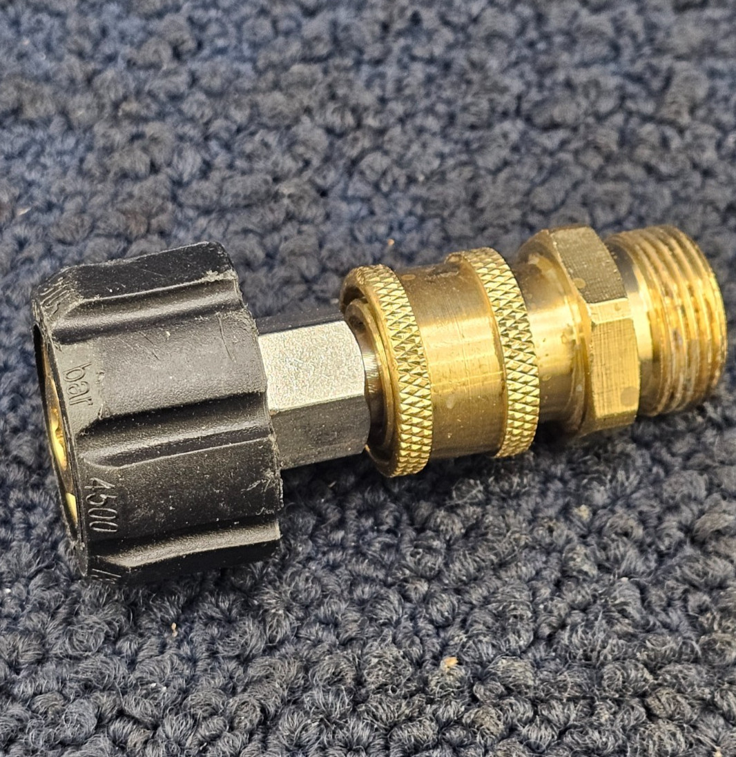 (QTY 2) 1/4″ High Pressure Washer Hose Adapter Quick Connector 4500 Psi 300°F