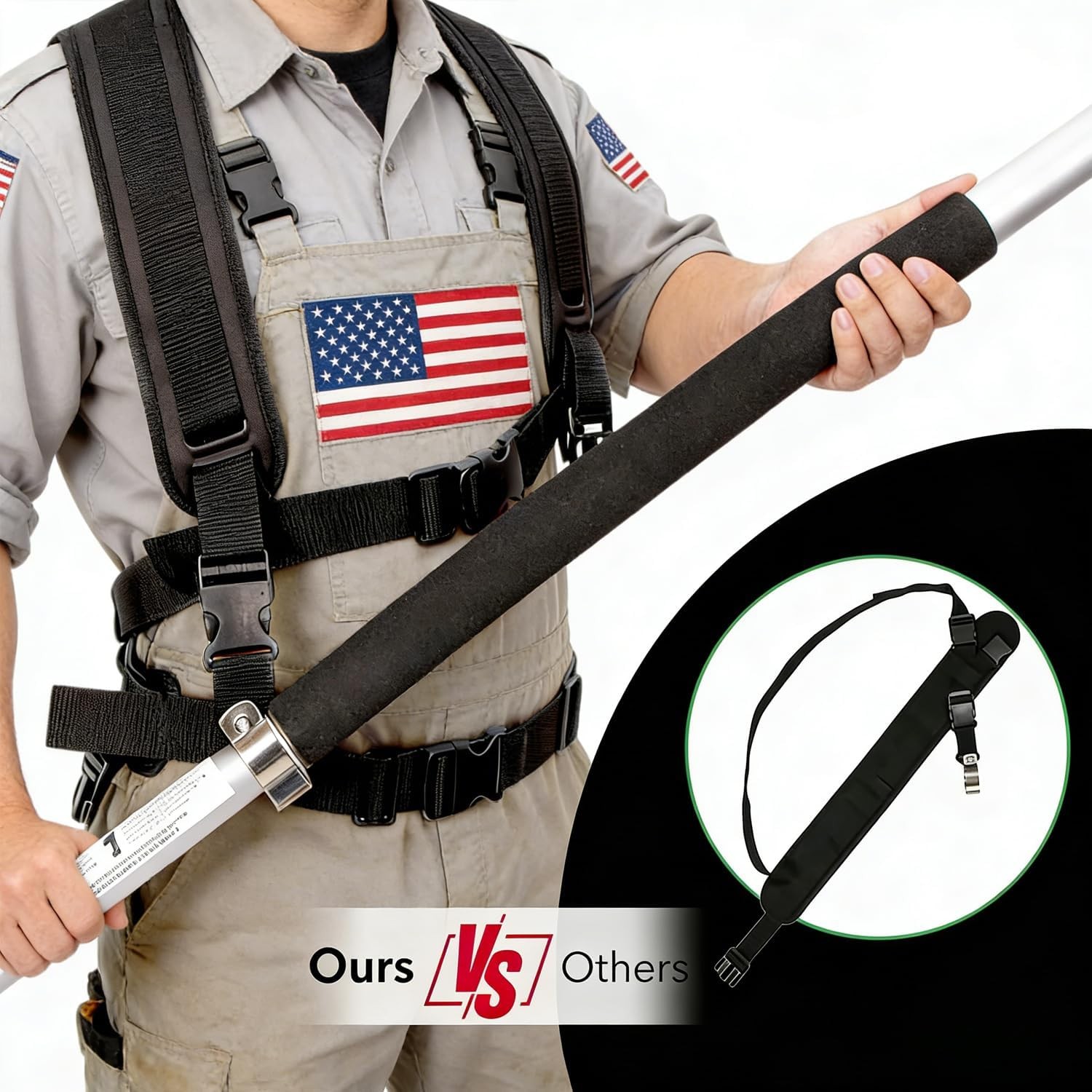 24 FT Telescoping Pressure Washer Wand, Power Washer Extension Wand with Brush H