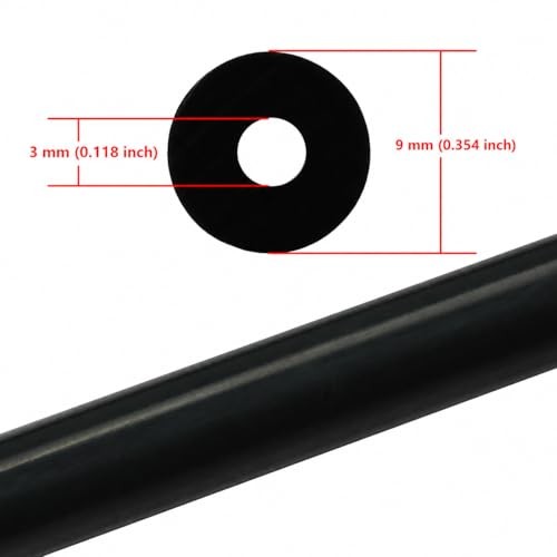 10FT ID 1/8″ (3mm) High Temperature Silicone Vacuum 1/8″ (3mm) – 10FT Black