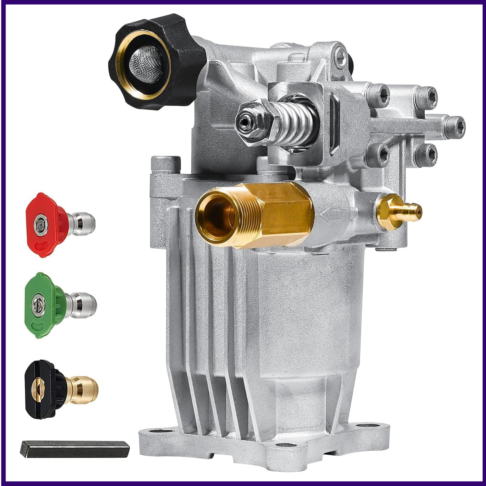 TOOLCY 3/4″ Shaft Horizontal Pressure Washer Pump Compatible with Honda, Simpson