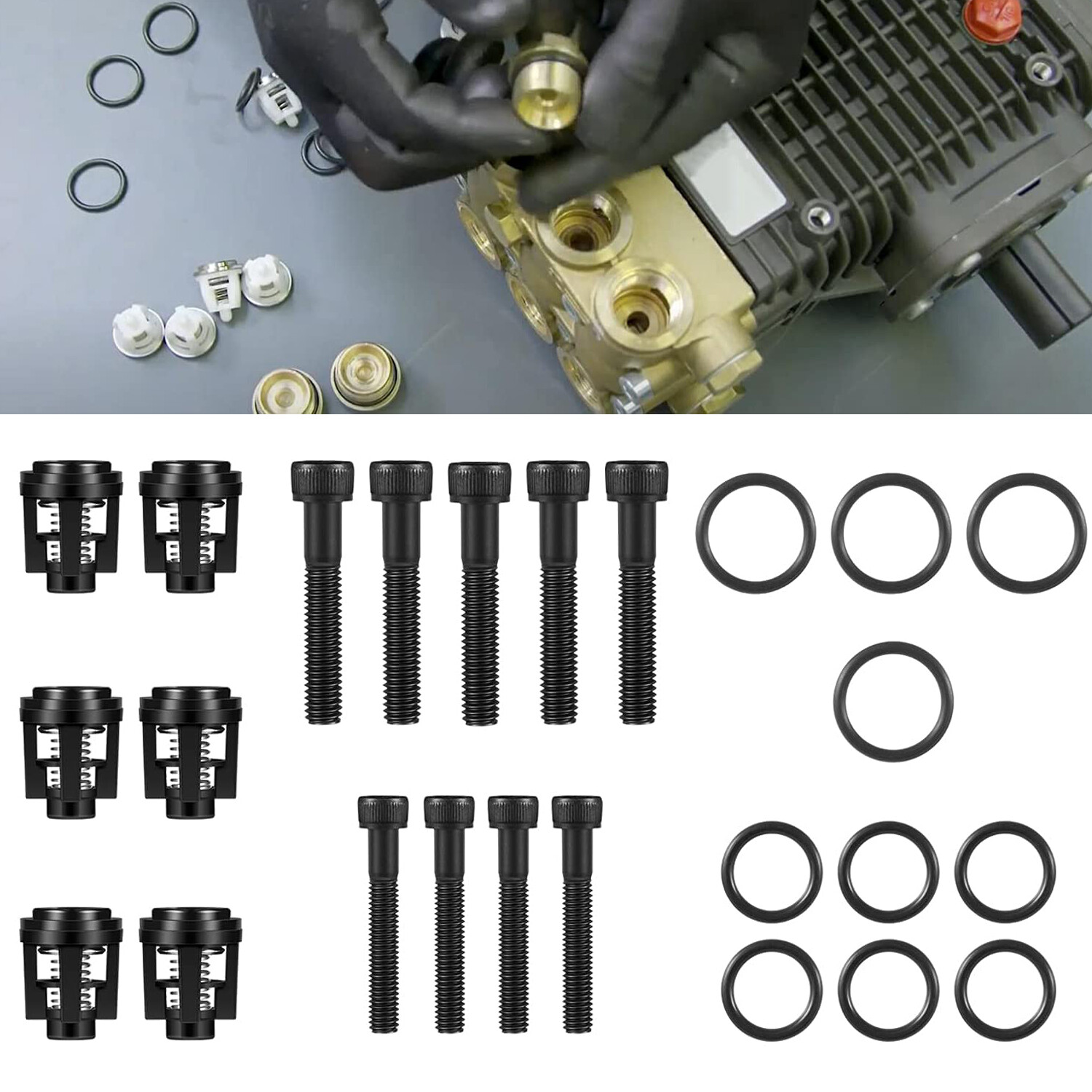Pressure Washer Pump Check Valve Kit 190591GS Replace For Briggs & Stratton