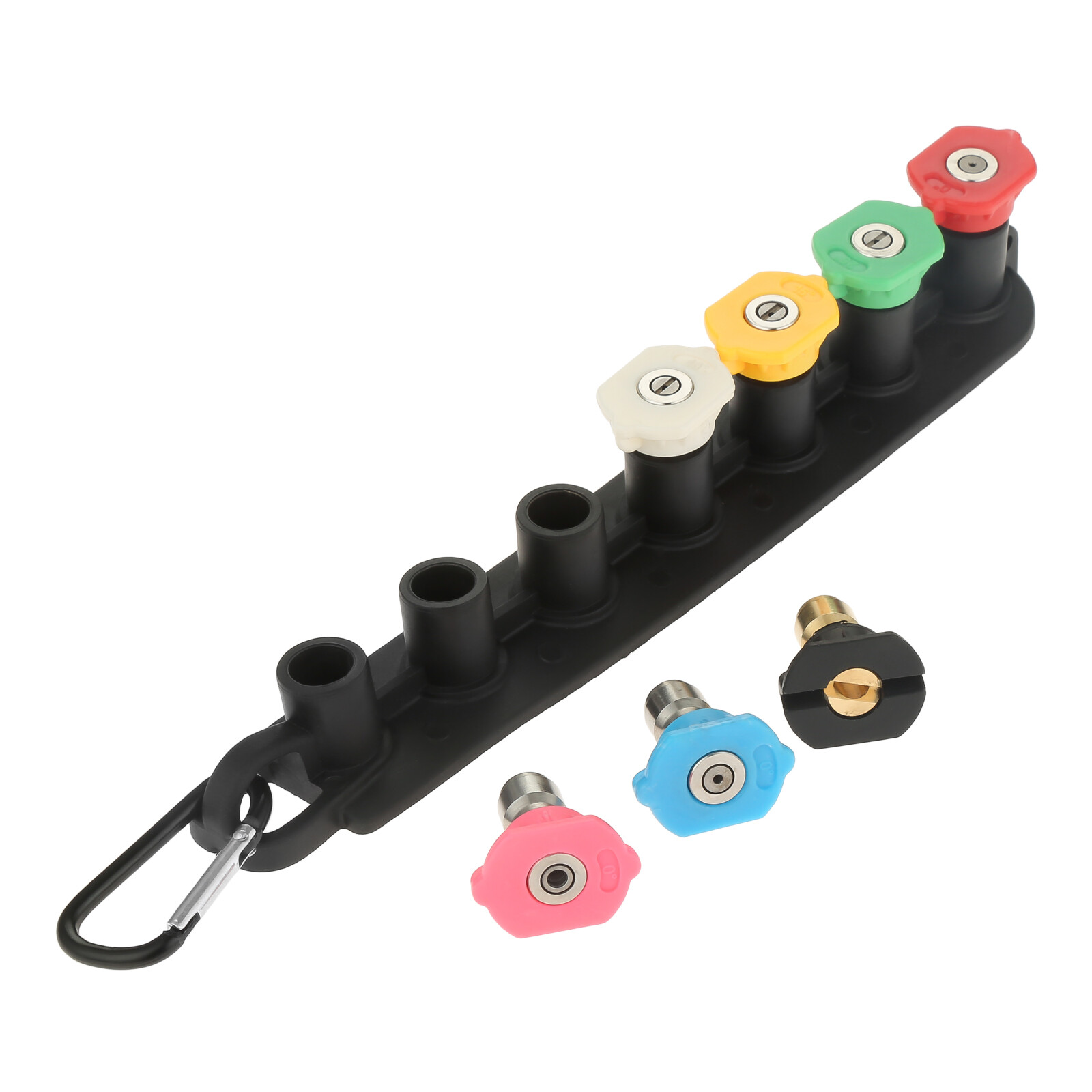 8x Pressure Washer Nozzle Tips Set with Holder Standard 1/4″Quick Connect Plug