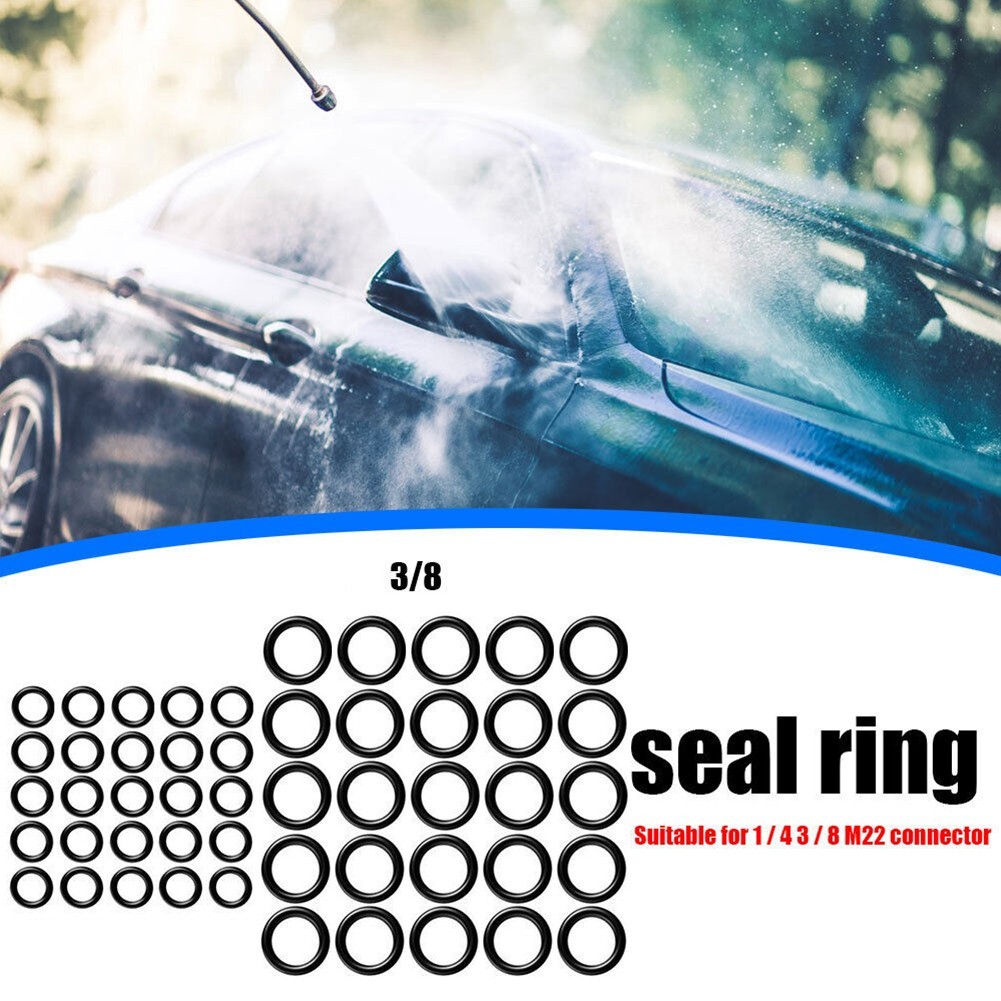 50 Pressure Washer O Rings Hose Ring Kit For 1/4″ 3/8″ M22 Quick Connect Coupler
