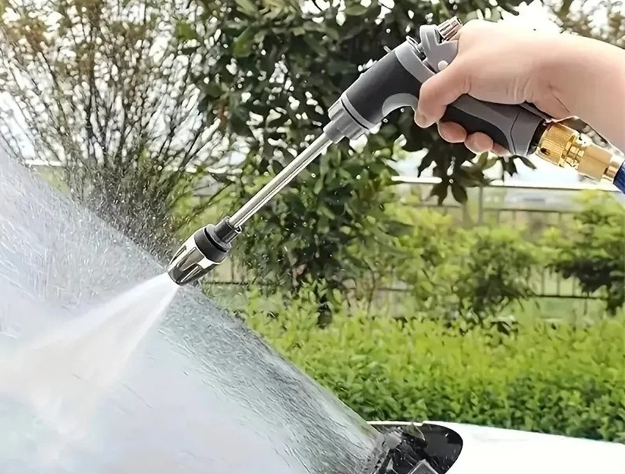 Cordless Cleaning Device Converts Garden Hose to Pressure Washer