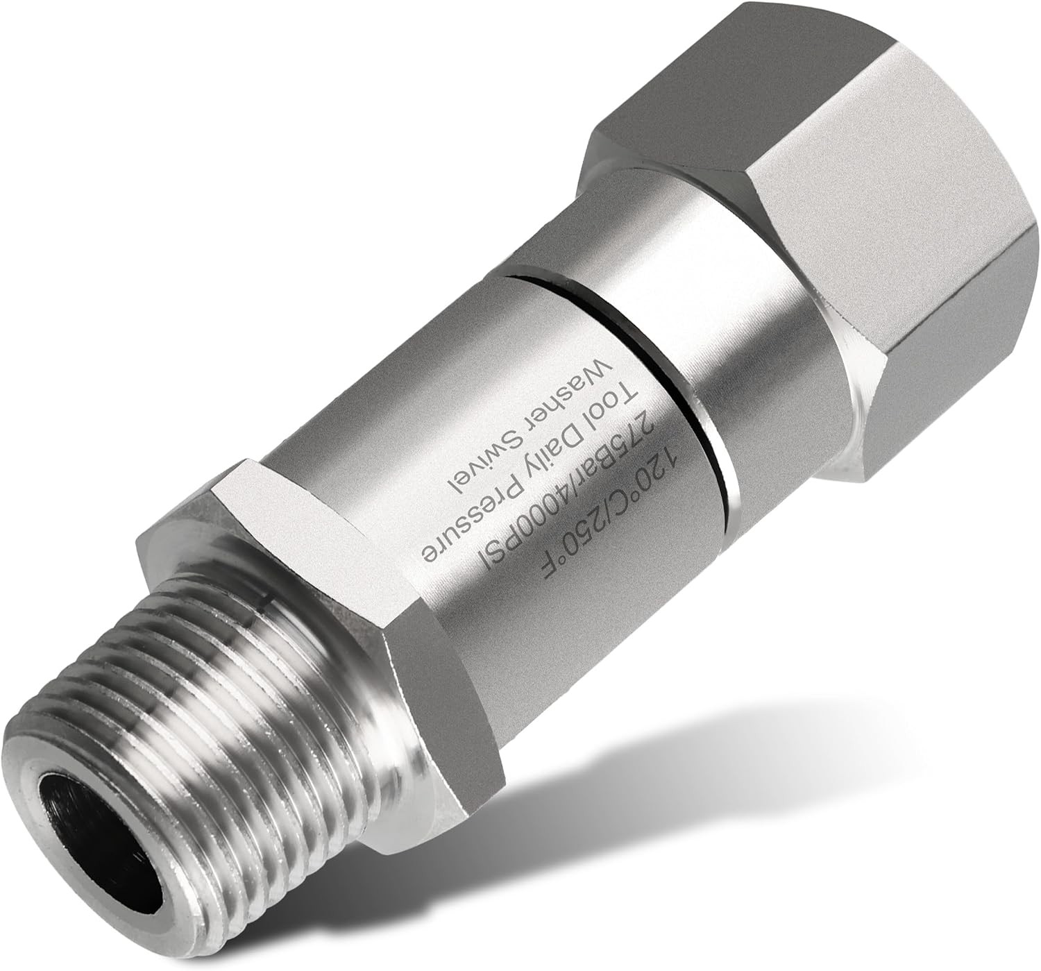 Pressure Washer Swivel 3 8 Inch NPT M Male Thread 4000 PSI Stainless Steel…