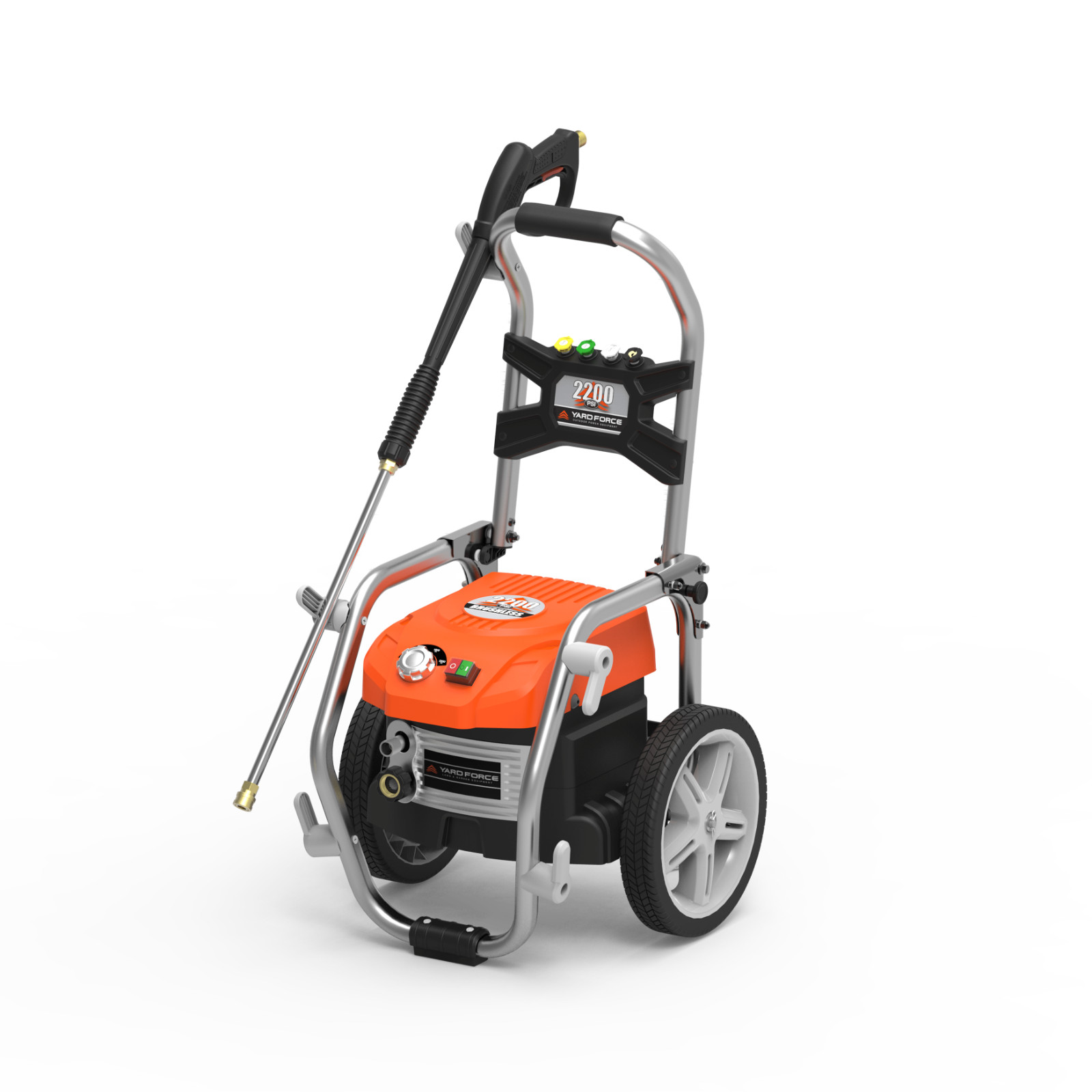 Yard Force 2500 PSI Electric Pressure Washer 1.3 GPM Brushless Motor w/ Nozzles