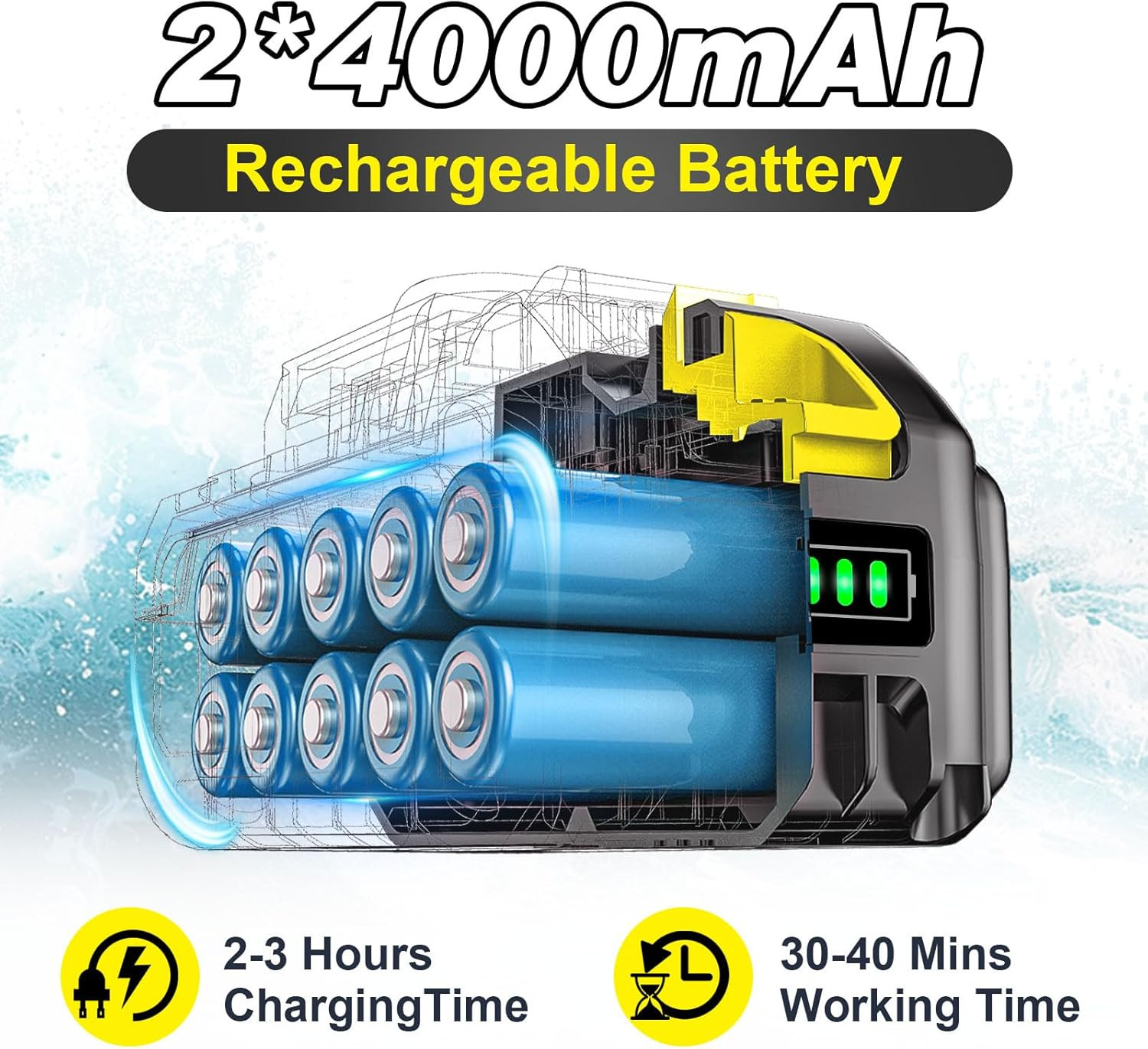 Cordless Portable Washer, Brushless Motor, 4 Speed Modes, 6-In-1 Swivel Nozzle,