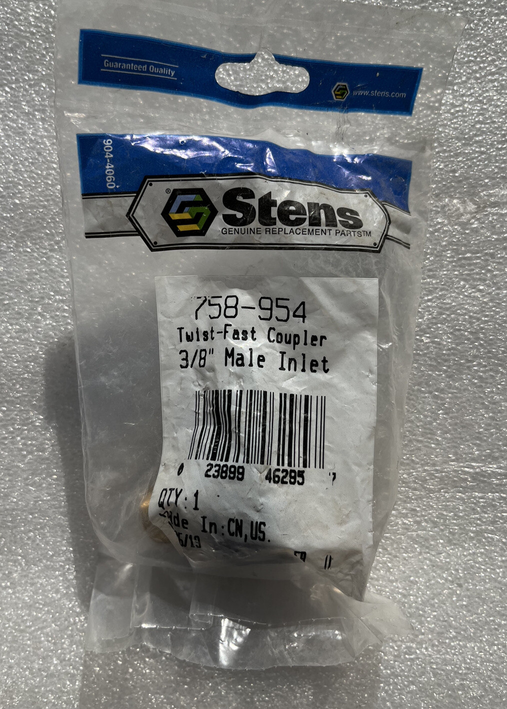 Pressure Washer Twist-Fast Coupler 3/8″ Male Inlet 10.5GPM 4000PSI STENS 758-954