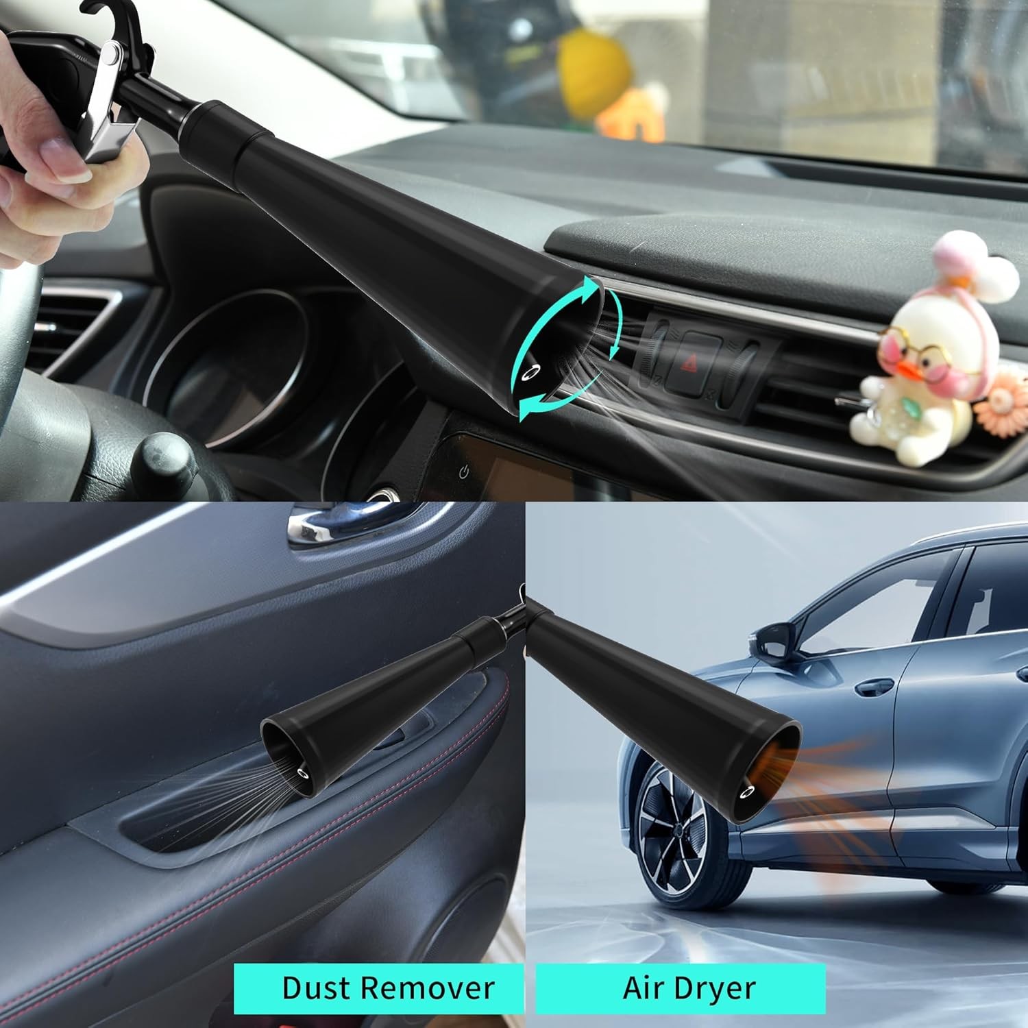 Car Dry Cleaning Gun,High Pressure Air Blow Gun,Fast Interior Dryer Car…