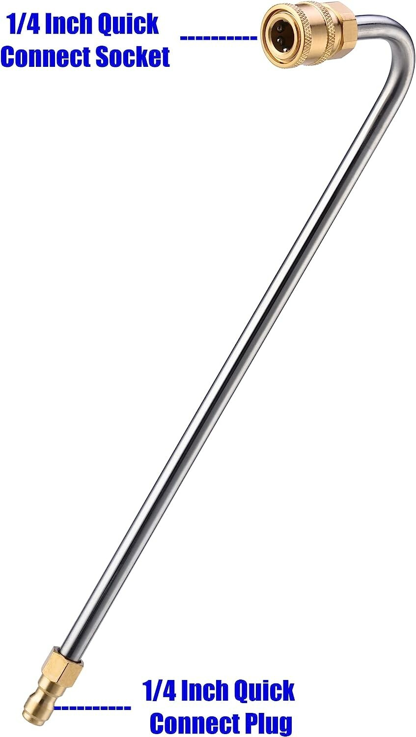 Versatile Power Washer Gutter Cleaner – Angled Extension Wand – 5 Nozzle Tips