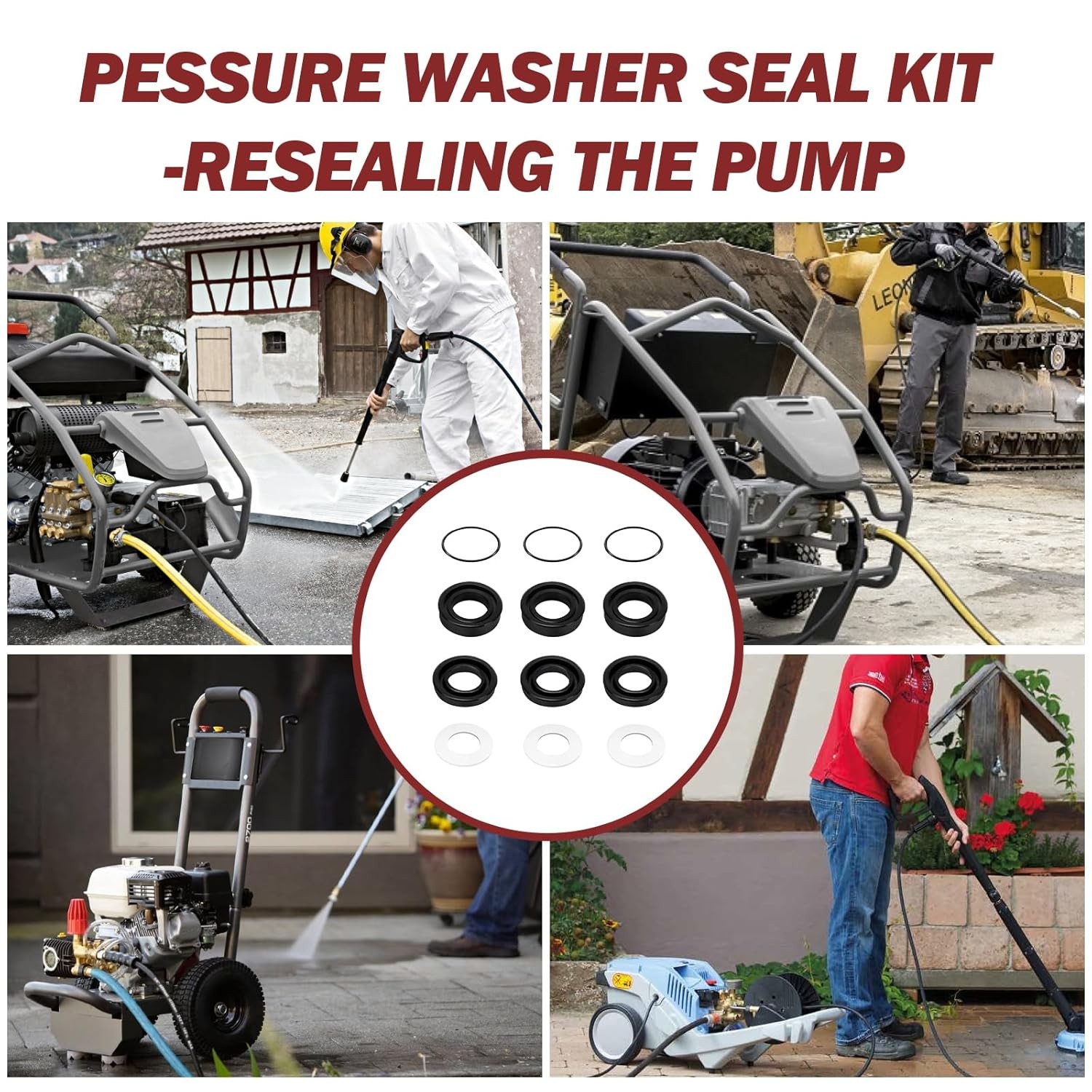 Pressure Washer Pump Seal Kit for Simpson Cleaning Pump Seal Replacement Repair