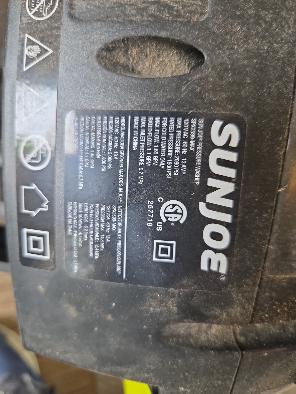 Sun Joe OEM SPX2599-MAX Electric High Pressure Washer Wheel Replacement Part
