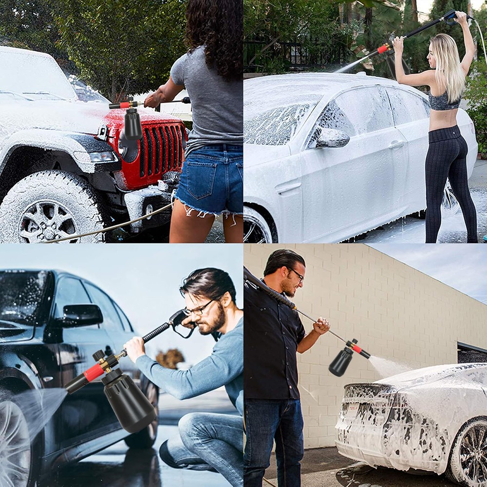 NEW Kit Foam Washer Gun Car Lance Cannon Spray Pressure Bottle Hose Cleaner Tool