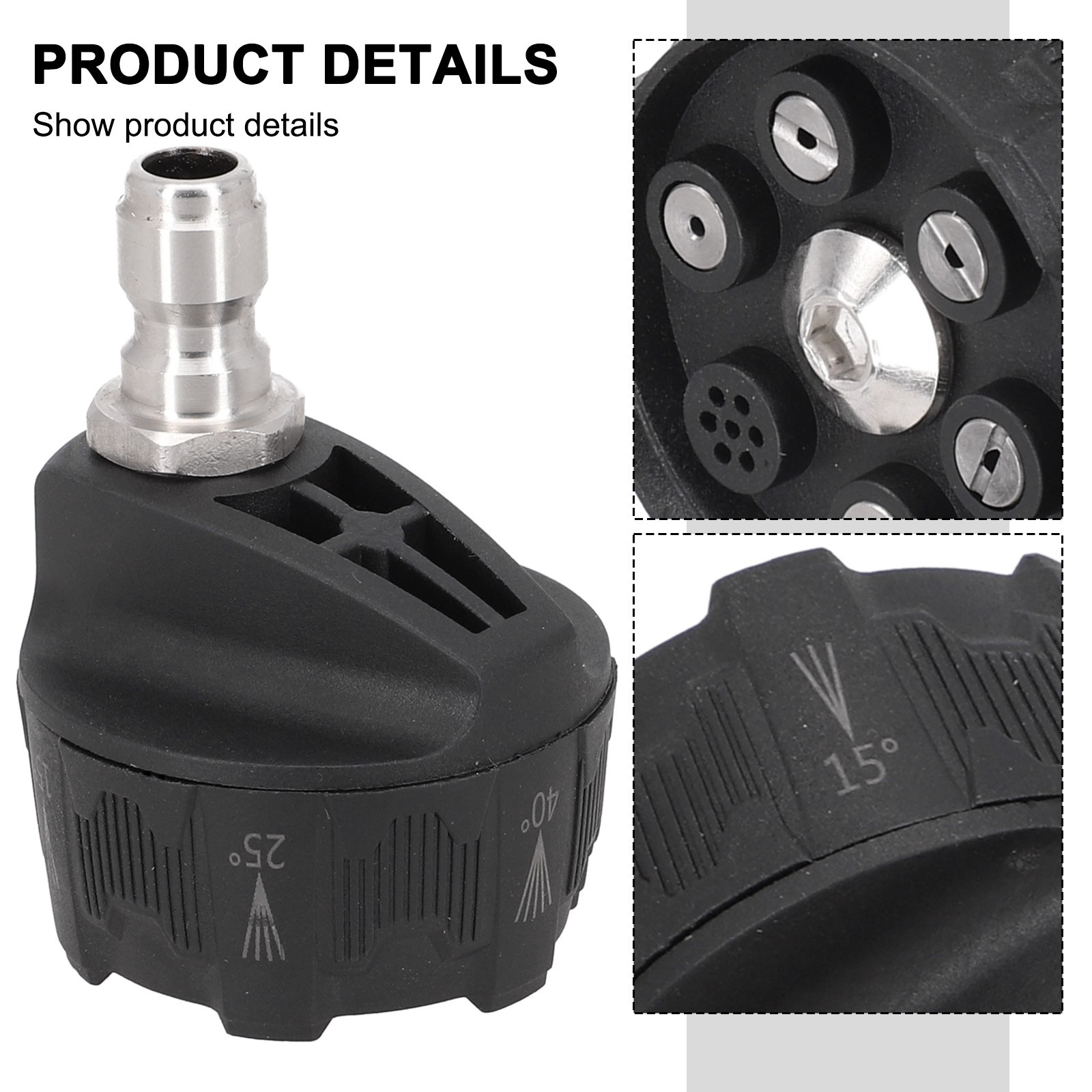 High Pressure Washer Spray Nozzle 0 15 25 40 Degree Rotation Watering Rinse Soap