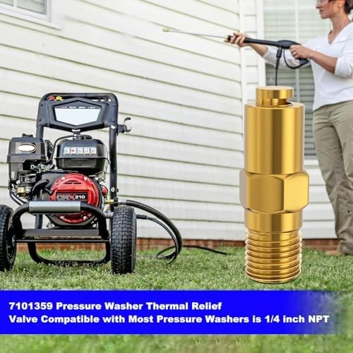 7101359 Pressure Washer Thermal Relief Valve – 1/4 MPT Cleaning Thermal Relief V
