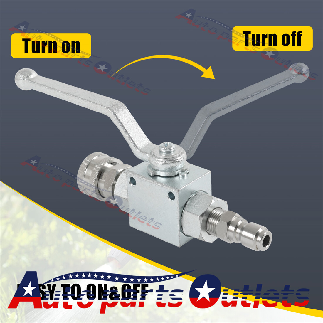 New 4500 Psi 3/8″ Fitting Female Out Steel Ball Valve For Pressure Washers Max