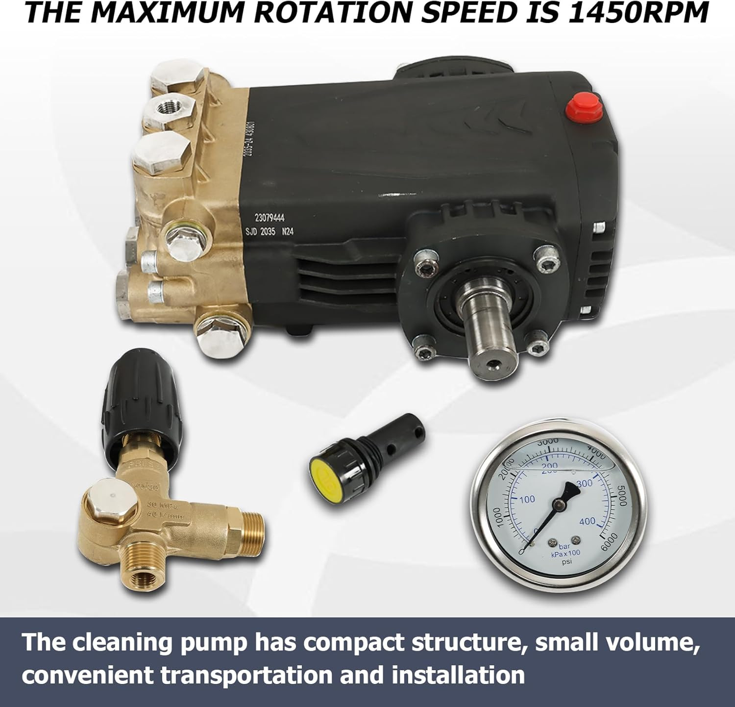 General Pump TS2021 5.6 GPM 3500 PSI Pressure Washer Pump with 24Mm Shaft
