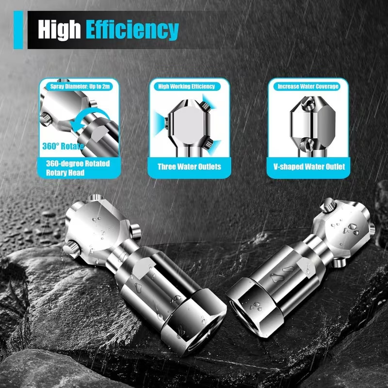 3/4″ 360* Rotating Pressure Washer Nozzle Spraying SS304 Full Tank Internal