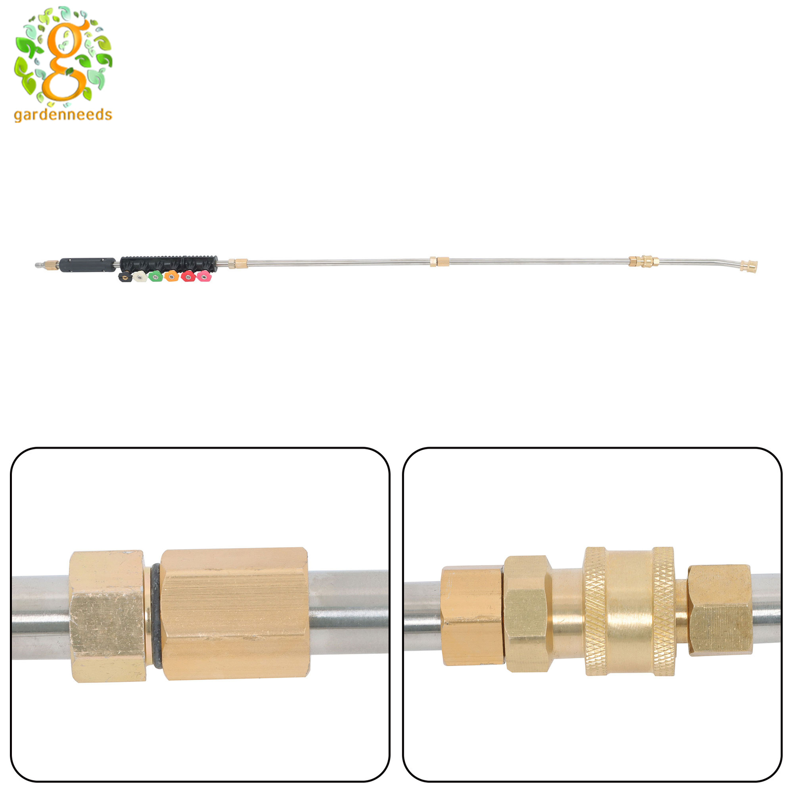 9 Pcs 97 Feet Water Gun 1/4 In 4000 Psi High Pressure Washer Extension Wand